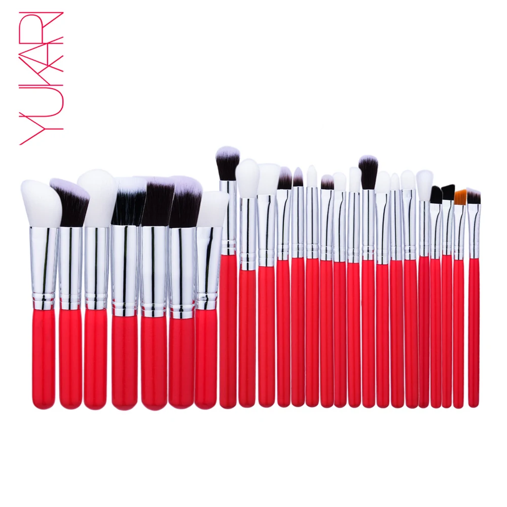YUKARI 25 шт. набор кистей для макияжа kwasten Make Up Beauty Blush Foundation pro Powder eye Brush