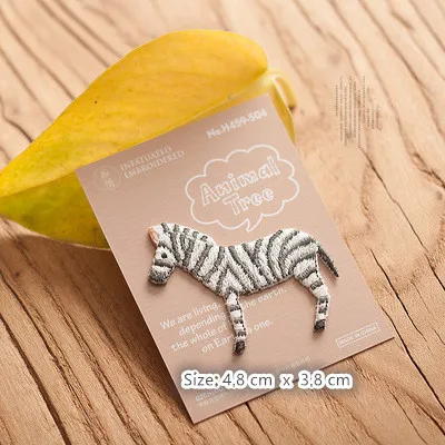 one zebra Милая панда, овца, кошка, собака, нашивка, милая детская одежда, нашивки, маленькое украшение для рюкзака, маленькая мультяшная аппликация, железные нашивки - Цвет: one zebra