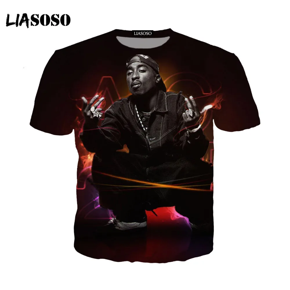 LIASOSO 2pac футболка Shakur rapper хип хоп Magliette Makaveli Snoop Dogg Biggie smallers eminem J Джей Коул z Savage hip hop