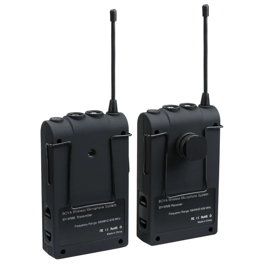 BOYA BY-WM6 профессиональная 48 UHF канальная Беспроводная микрофонная система
