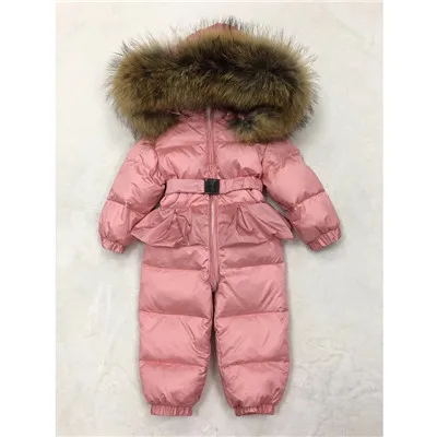 As Picture Baby Girl Romper Overalls Children's Winter Newborn Toddler Infant Winter Clothes Baby Clothing Jumpsuit Winter Snow Suit 0123Y - Цвет: As Picture