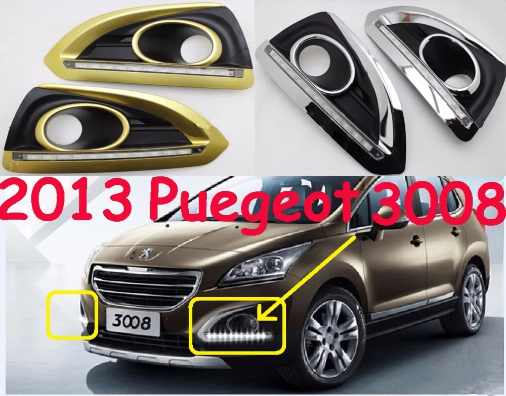 2009 ~ 2012 год фары для peugeot 3008 дневного света Автомобильные аксессуары светодиодный
