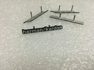 100pcs wholesale 3D Aluminum harman/kardon logo Hi-Fi car Speaker audio Speaker Badge Emblem with 2 pins