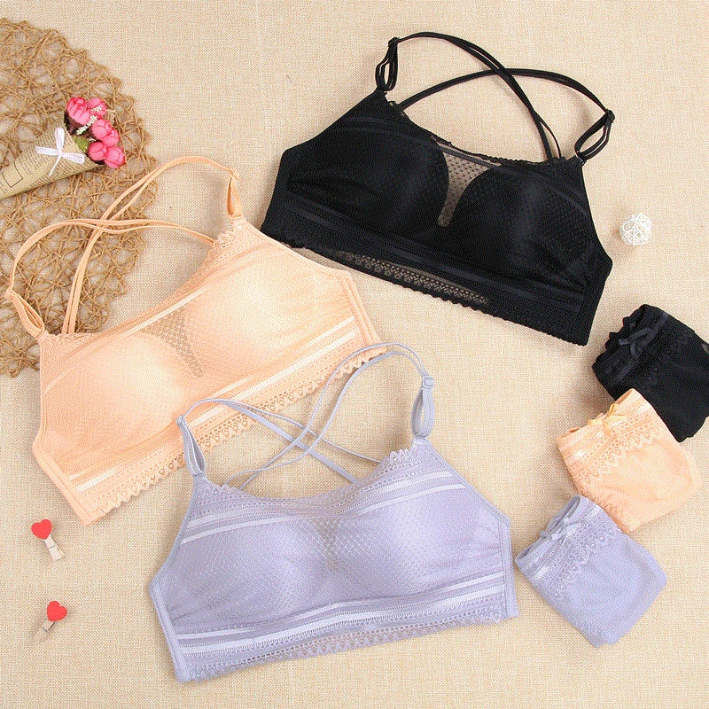 Новинка лета 2017 комплект нижнего белья пуш ап с тонкой чашкой бесшовное нижнее