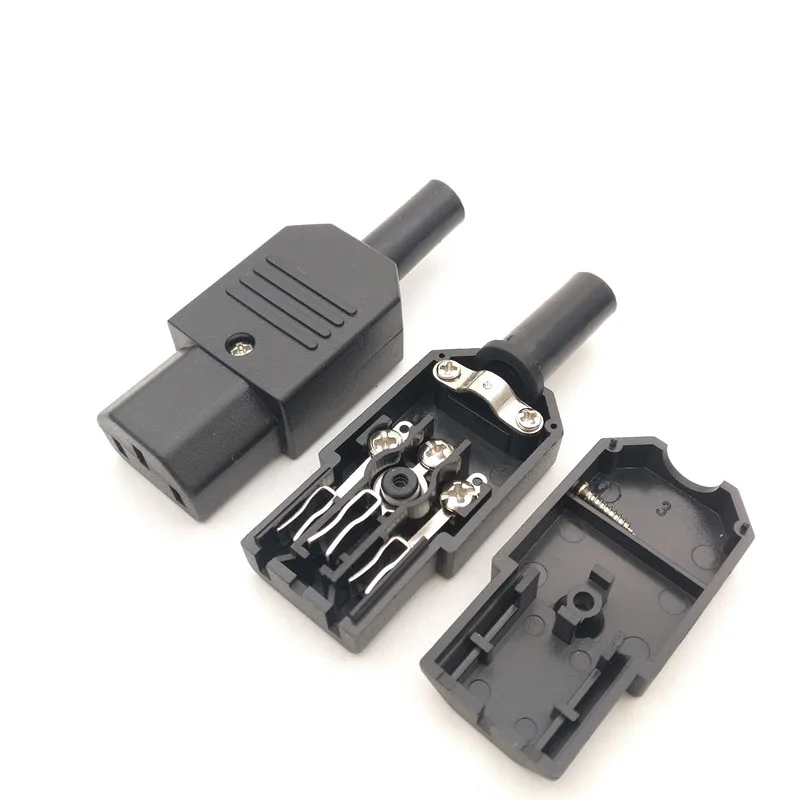 10 шт./лот IEC320 AC 250 В 10A C14 мужской+ C13 женский встроенный Rewirable основной разъем питания новое поступление