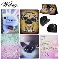 wekays for samsung tab a 8 0 2017 cute cartoon dog leather case sfor samsung galaxy tab a 8 0 2017 t380 t385 tablet cover cases