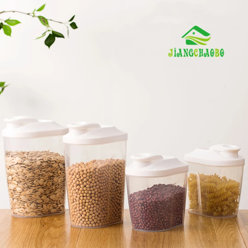JiangChaoBo, наклонная крышка, прозрачные Герметичные банки, кухонный бак для хранения чая, пластиковый бак для хранения зерна, коробка для хранения еды для перекуса