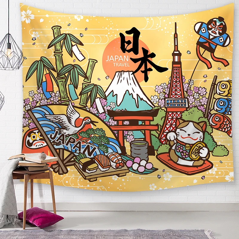 Japanese Style Wall Hanging Tapestries Indian Mandala Tapestry Tai Chi Hippie Bohemian Decorative Carpet Yoga Mats | Дом и сад