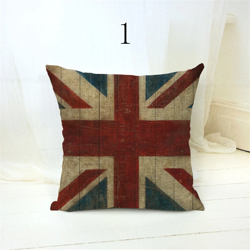Смешанный льняной чехол для подушки 45*45 см цветные Чехлы декоративные винтажные