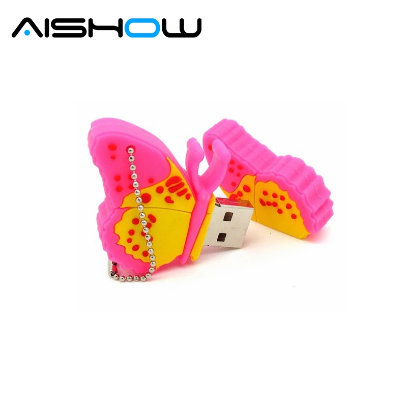 Новые творческие и героем мультфильма бабочка USB флэш накопитель оптовая продажа