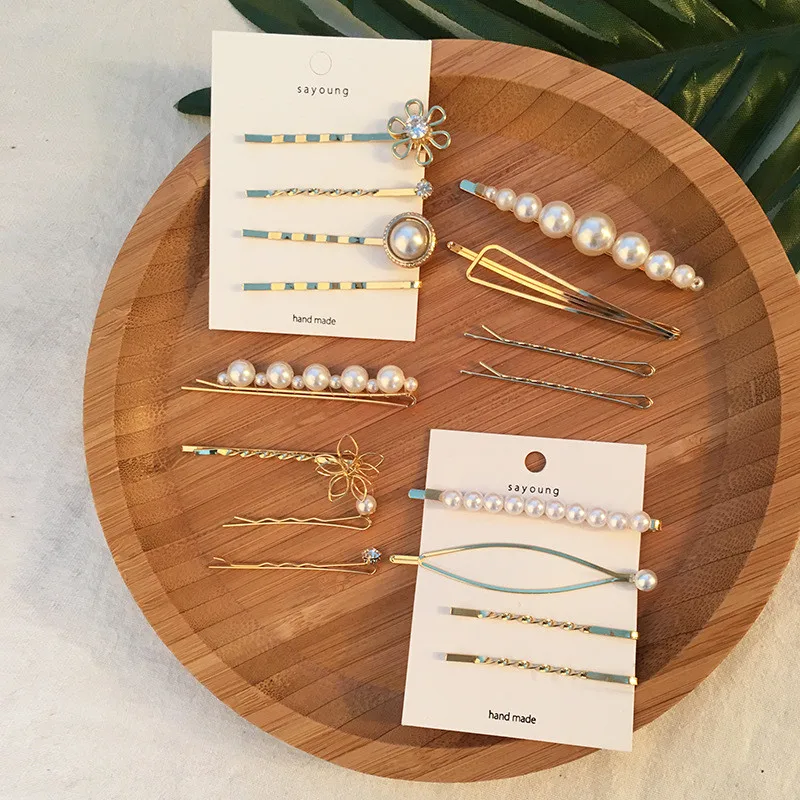 3 шт./комплект женские заколки для волос с искусственным жемчугом| |