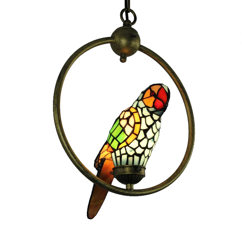 Macaw bird витражный подвесной светильник Новый уникальный новогодний подарок|light