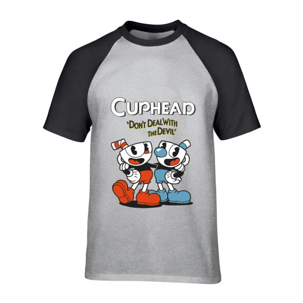 2019 Cuphead Мужская футболка плюс размер мужская с коротким рукавом повседневные
