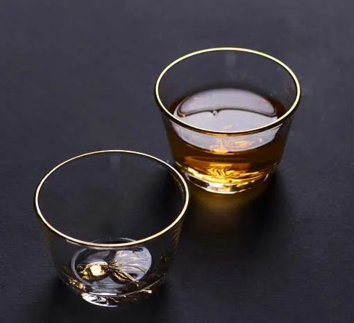 80 мл креативная чайная чашка в японском стиле с золотой инкрустацией карпа