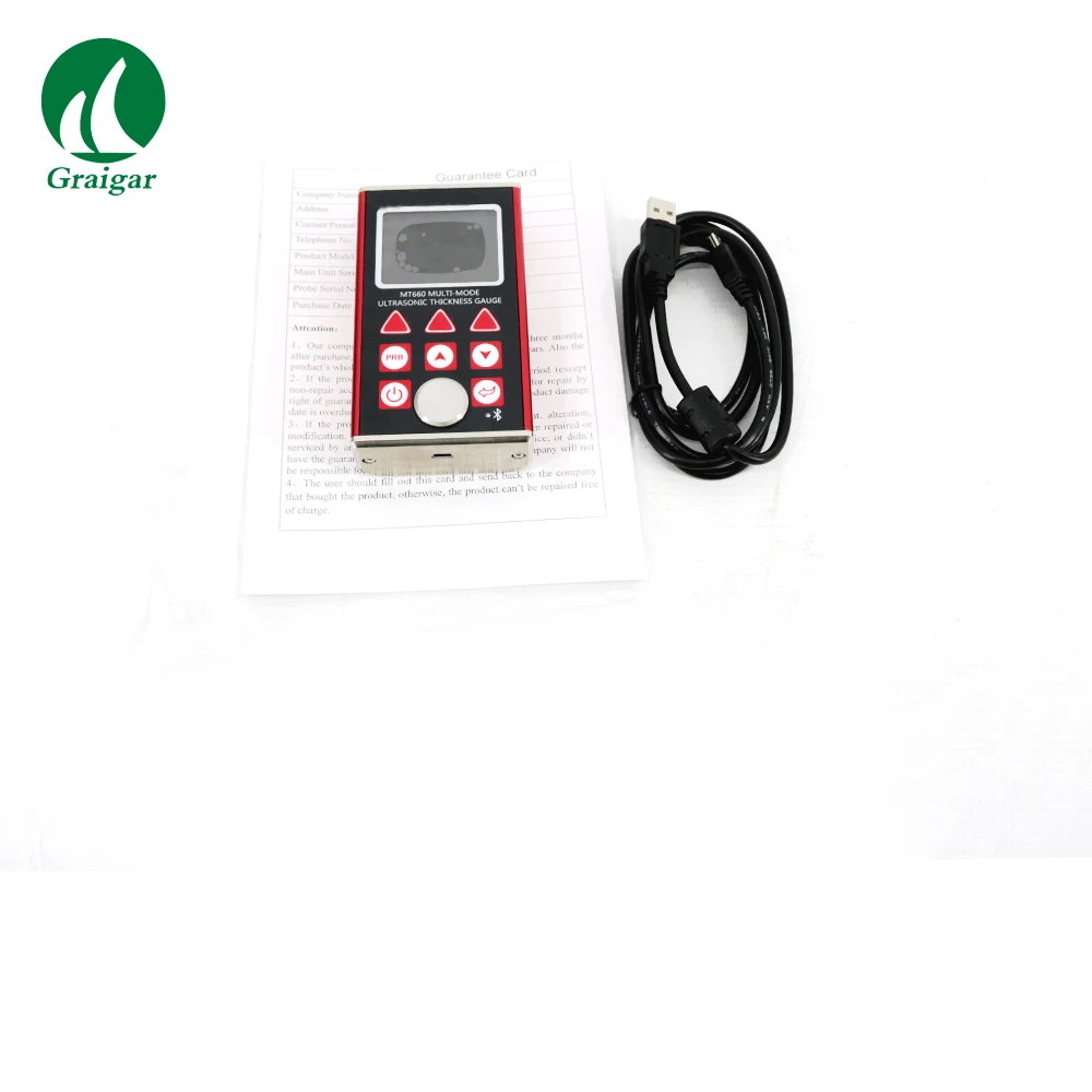 MT660 Through Coating Color TFT LCD display Digital Ultrasonic Thickness Gauge Meter | Инструменты