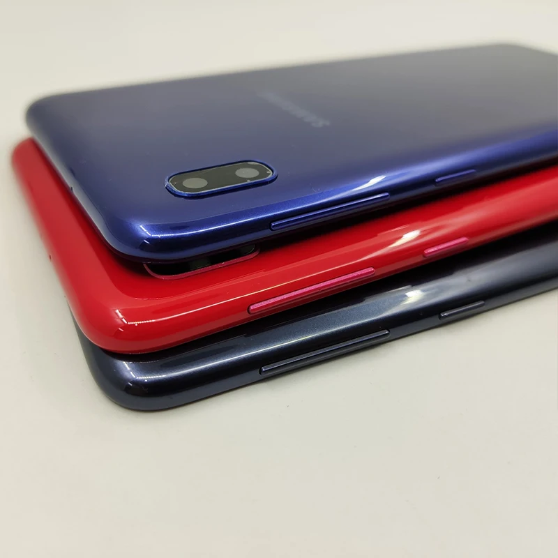 Для samsung Galaxy A10 A105 батарея задняя крышка чехол Корпус Крышка с ключ для боковой кнопки объектив камеры для Galaxy SM-A105F