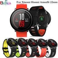 22mm sports silicone wrist strap bands for huami amazfit stratos pace 3 2 2s smart watchband bracelet for xiaomi mi watch color