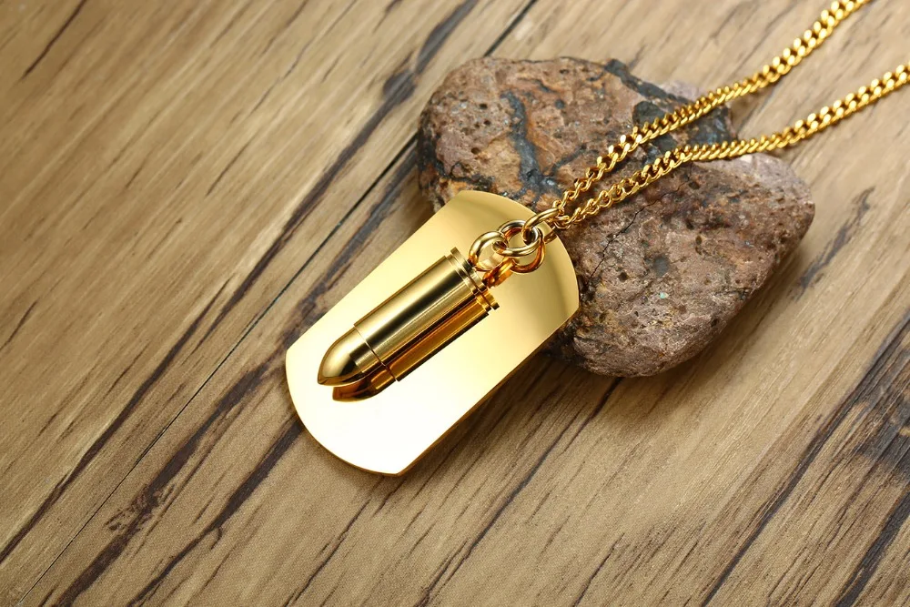 Модные индивидуальные золотые ожерелья с пулями для женщин модные ювелирные