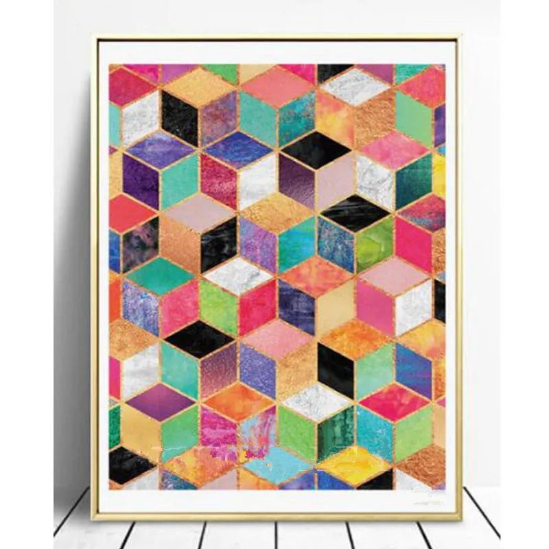 

5D Diy Diamond Painting Geometric Full Square Drill Paint Diamond Embroidery Mosaic Picture of Rhinestone Kitchen Decoration