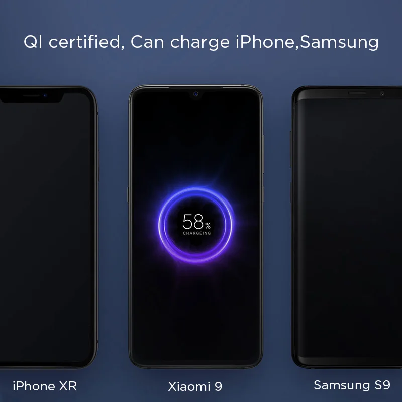 Беспроводной внешний аккумулятор Xiaomi 10000 мАч PLM11ZM USB Type C Mi Powerbank Qi Быстрое