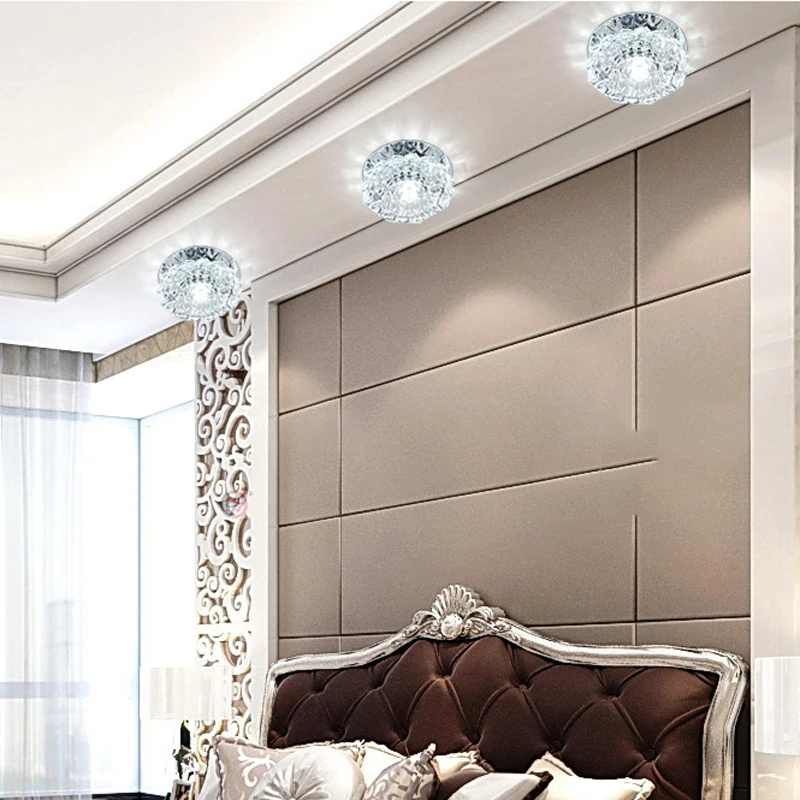 ALHAKIN 3 Вт светодиодный потолочный светильник кристалл/стеклянный Lamparas Роскошный