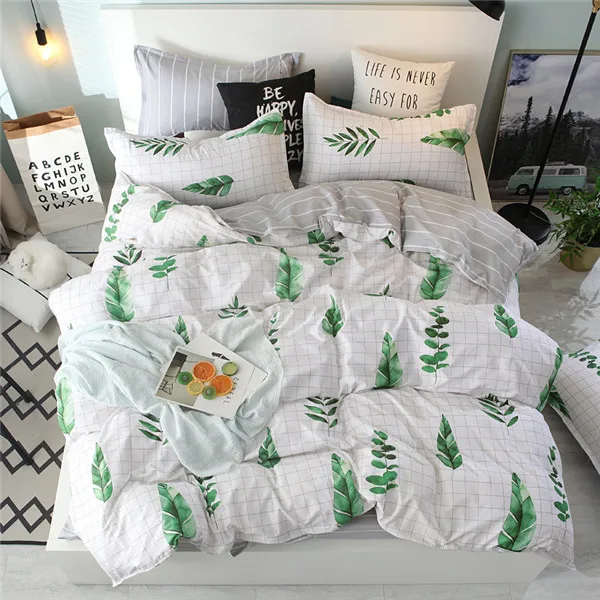 Домашний текстиль одного Twin queen девочек-подростков Постельное белье арбуз розовый белый пододеяльник наволочка лист постельное белье - Цвет: style16