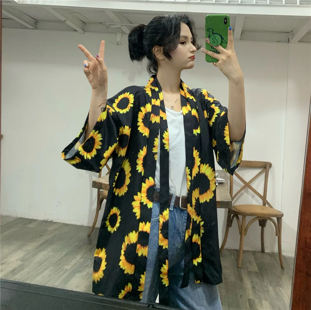 Традиционное японское кимоно кардиган obi yukata женские традиционные японские