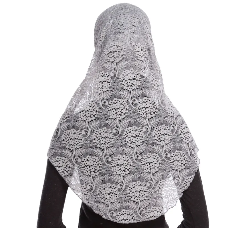 Модный кружевной мусульманский шелковый набор niqab из двух частей Малайзийский