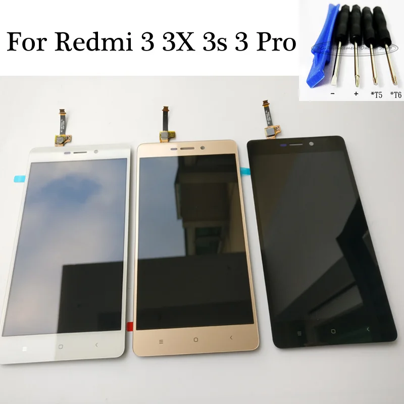 ЖК дисплей и сенсорный экран для Xiaomi Redmi 3 3X 3s Pro 100% протестированный