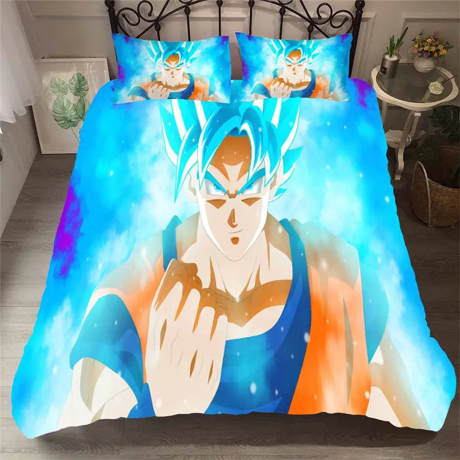 HELENGILI 3D постельное белье набор Dragon Ball с принтом пододеяльник набор постельного белья с наволочкой набор домашнего текстиля# LZ-27