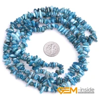 natural stone 7 8mm blue kyanite freeform chips loose spacer accessorries beads for jewelry making strand 34 inch diy women gift