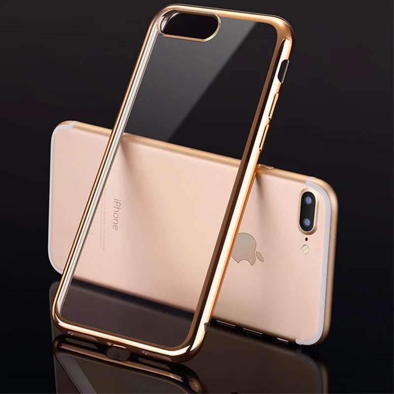 YueTuo original case for apple iphone 7 plus 7plus 8 8plus coque gold rose tpu ultra slim clear soft thin phone cover cases etui |