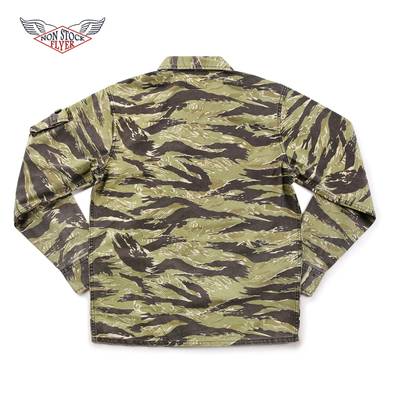 Мужская повседневная камуфляжная рубашка с длинным рукавом винтажная хлопковая