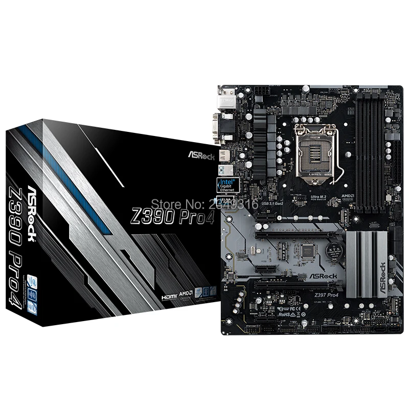 Новинка для ASRock Z390 Pro4 оригинальная б/у настольная материнская плата 1151 разъем