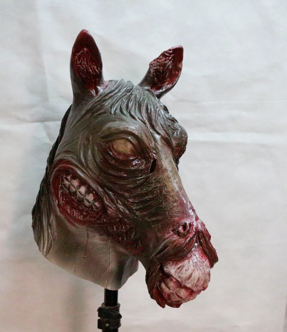 2018 Реалистичная яркая маска кровяной лошади с украшением для вечевечерние НКИ на