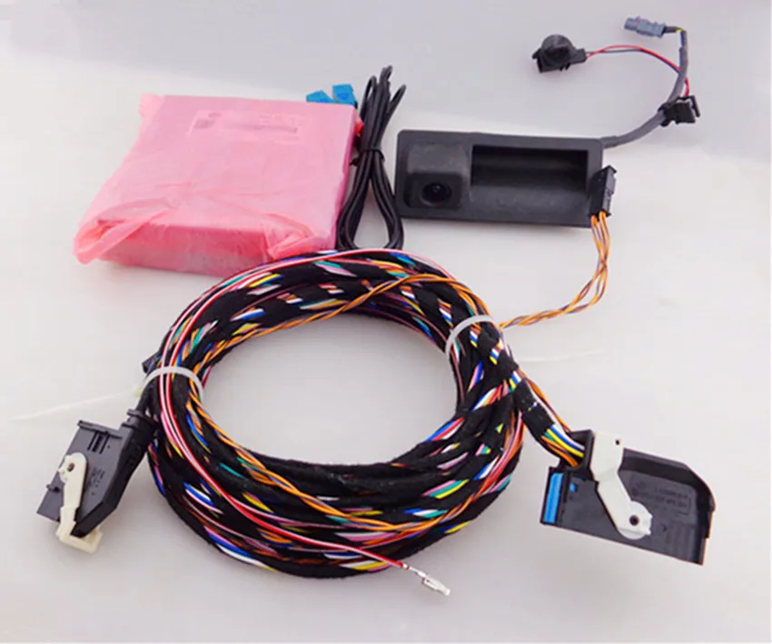 Камера заднего вида RCD510 RNS310 RCD 510 RNS 310 RNS315 12 В + кабельный жгут для Tiguan 5ND 827 566