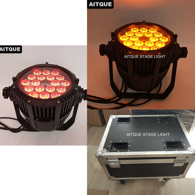 24 шт. водонепроницаемый сценическое освещение quad wash led 18x18 ватт rgbw par rgbaw uv свет ip65