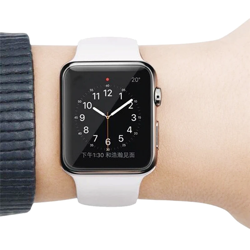 Для IWatch покрытие закаленное Стекло для Apple Watch 38 мм 42 серии 2 1 полное 3D Изогнутые