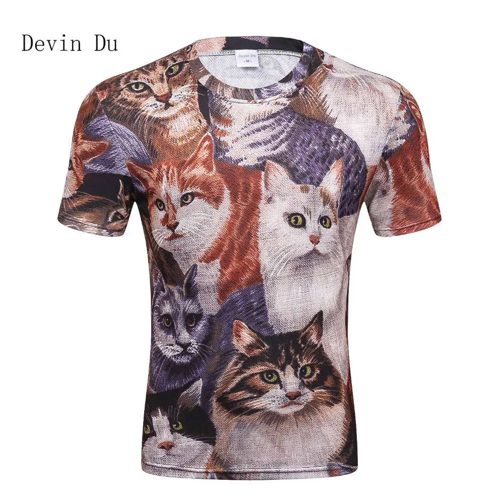 Футболка Devin Du Cats для мужчин с 3d принтом футболка в стиле хип хоп со звездой и