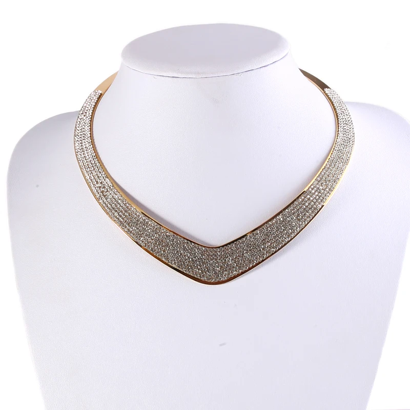 Классические хрустальные свадебные украшения сердце стразы женское колье чокер