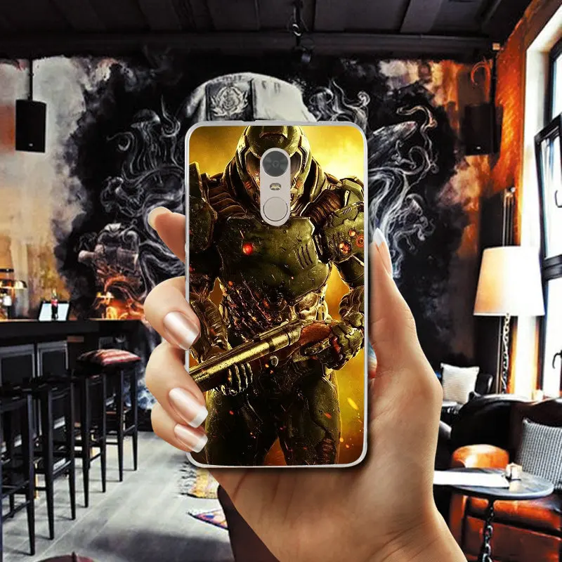 Силиконовые игры Doom монстров мягкий TPU чехол для мобильных милые Чехлы телефона