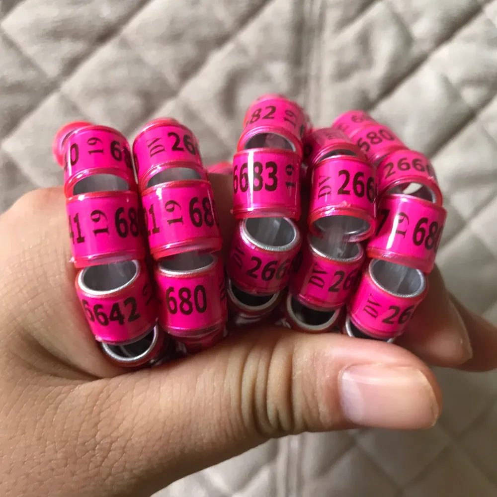 2019 розово-красное DV кольца для голубей bird ring 100 шт./лот | Безопасность и защита