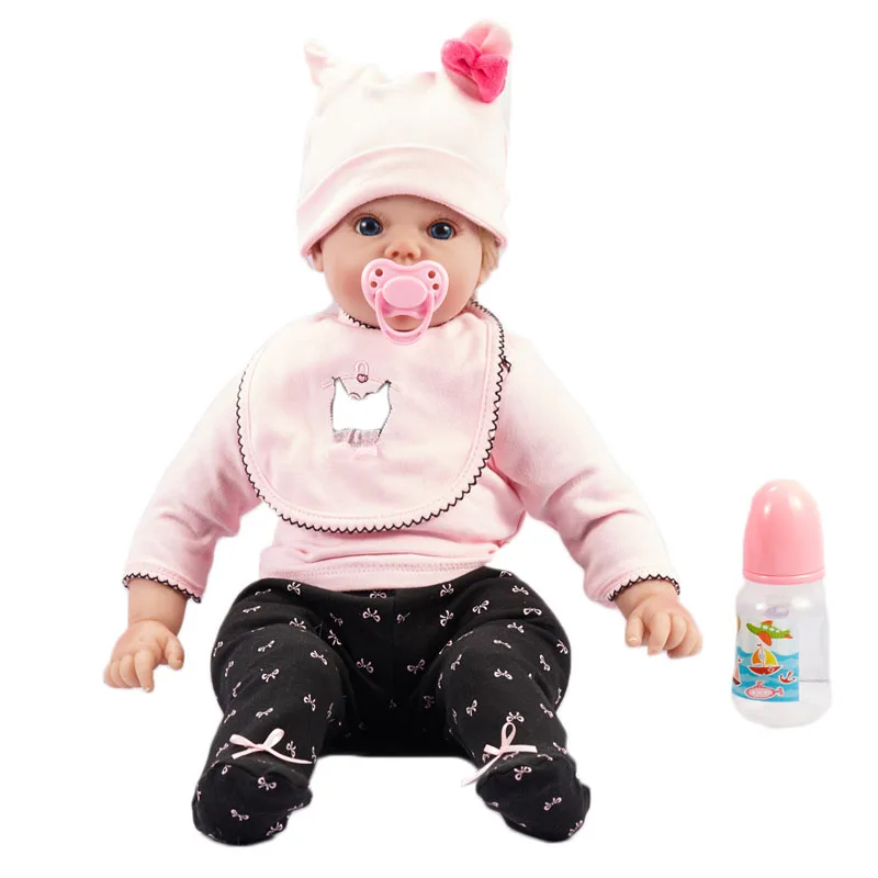 LEOOFU 50 см 20 дюймов bebe Кукла реборн Мягкие силиконовые куклы для новорожденных и