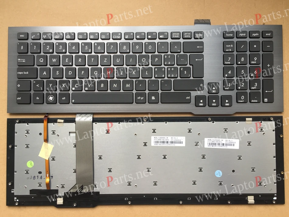 SW Швейцарский клавиатура с подсветкой для Asus 0KN0-MB1SF11 G75 G75VW G75VX G75VM клавиатура с подсветкой рамка для ноутбука клавиатура