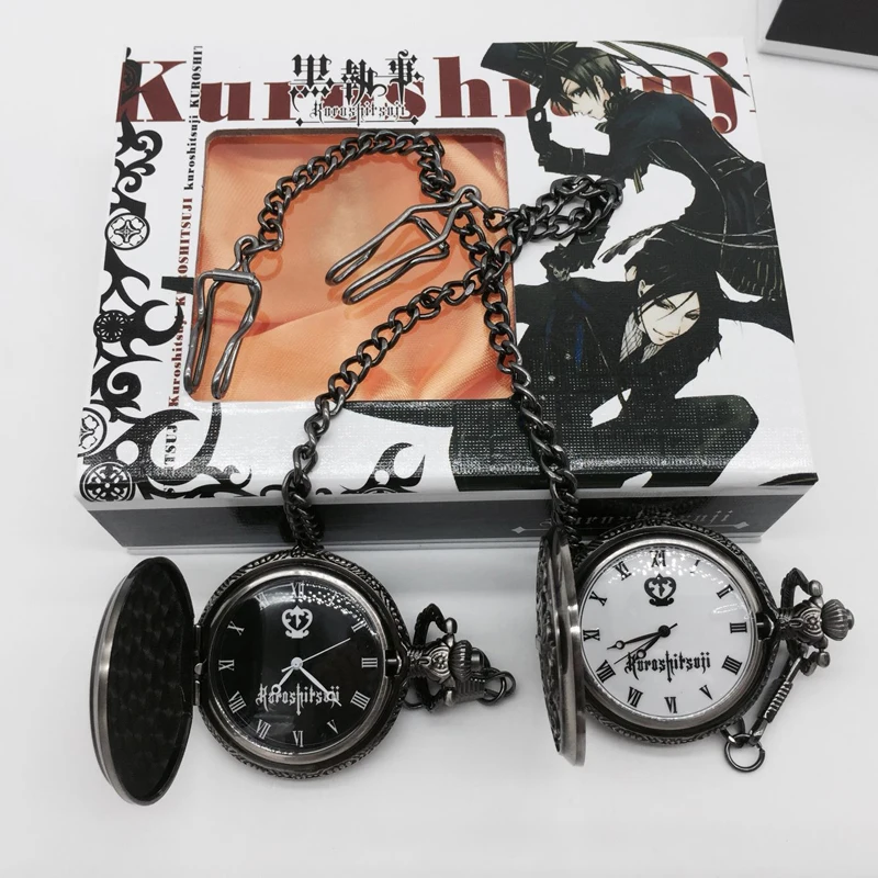 Часы для косплея из японского Аниме KUROSHITSUJI черный Батлер Себастьян