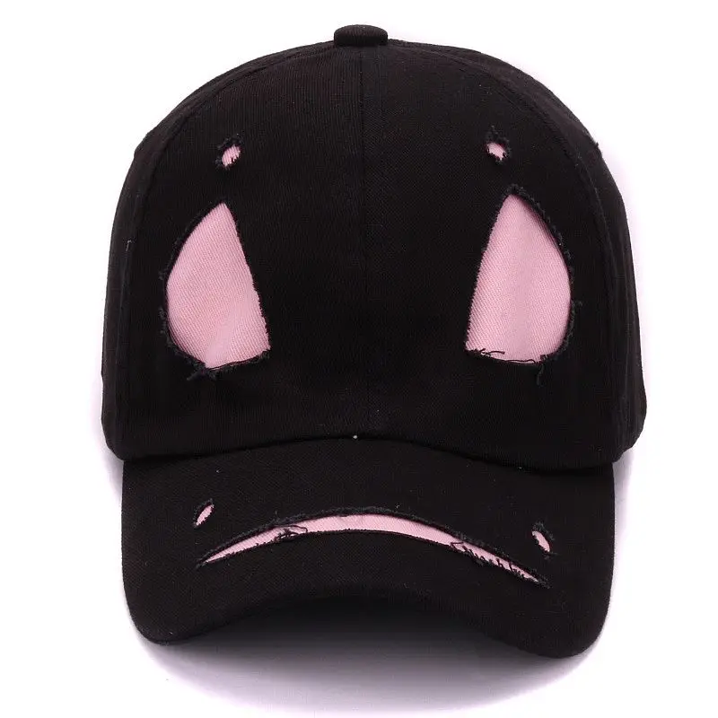 Pink Face HATLANDER, модная уличная хлопковая кепка с лицом дьявола, крутая маска монстра, бейсбольная кепка для мужчин и женщин - Цвет: Pink Face