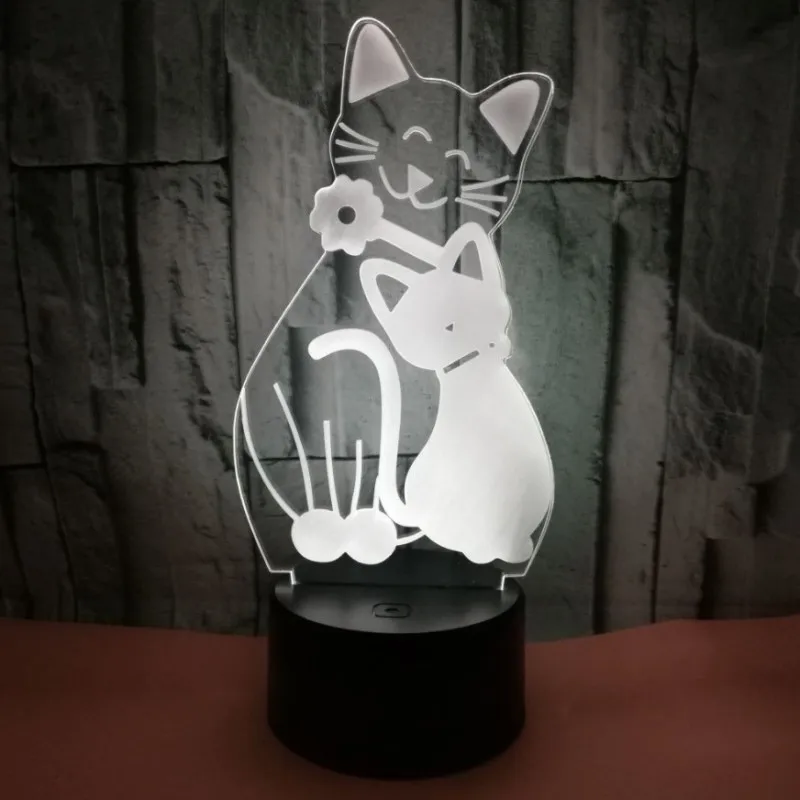 Цветная сенсорная 3d лампа иллюзия светодиодный ночник USB настольная для детей