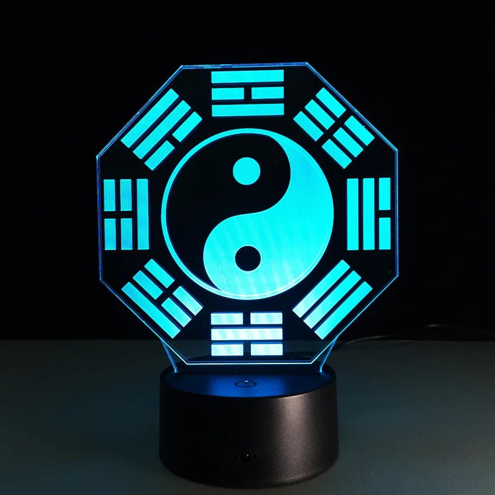 Светильник Tai Chi в форме Багуа светодиодсветодиодный лампа с иллюзией виде