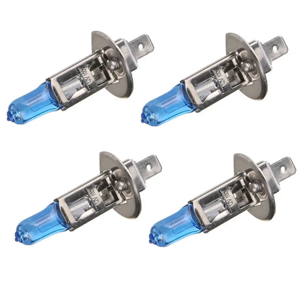 10x H1 DC 12V 100W 6000K автомобильные ксеноновые галогенные фары, лампы для фар, синий корпус, основание из алюминиевого сплава