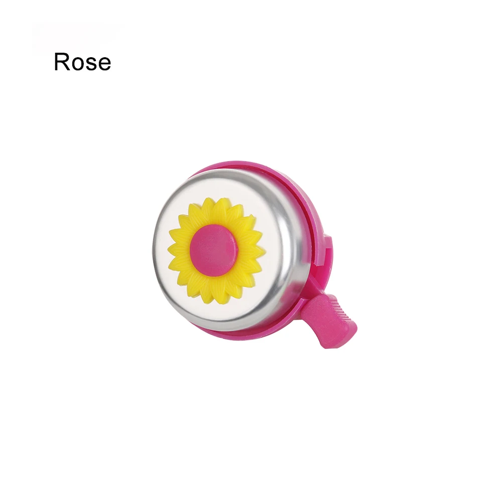 rose 1 шт. дети обувь для девочек красочные цветок ромашка велосипедные звонки рога велосипед детский велосипед кольцо звуковой сигнал руля открытый защитный - Цвет: rose